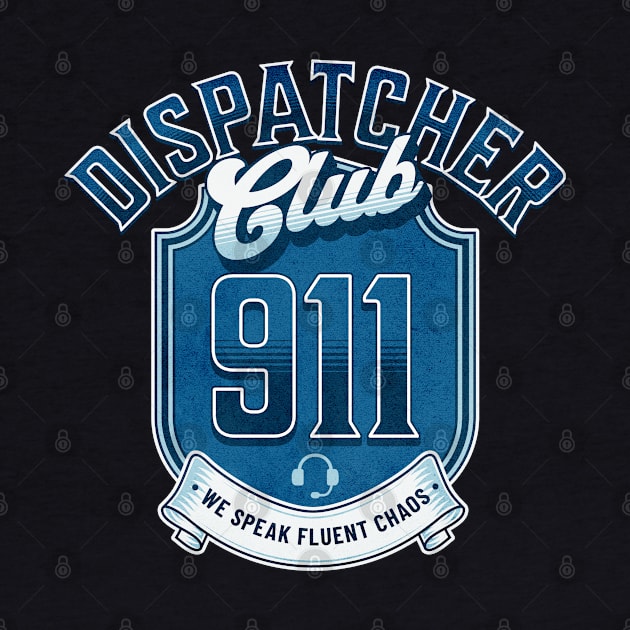 Funny Police 911 Dispatcher Club Thin Gold Line for First Responders by Shirts by Jamie